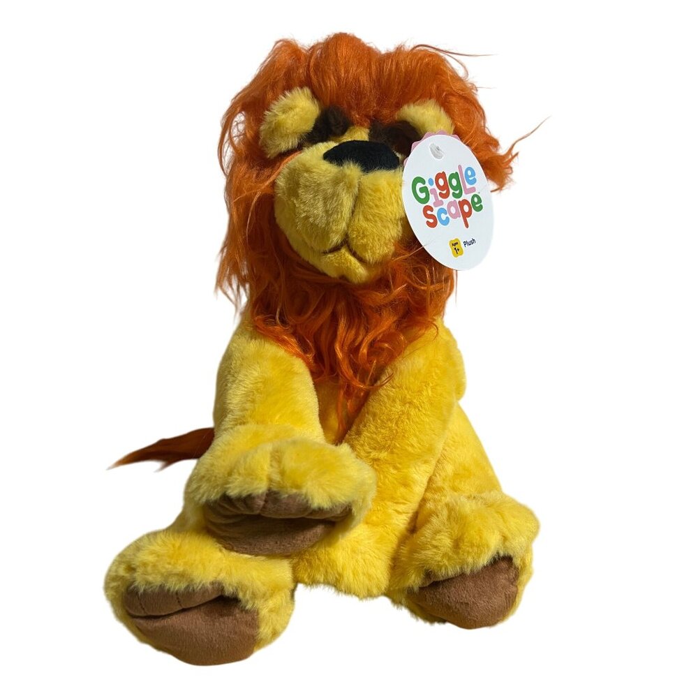 Gigglescape Plush Yellow Lion Stuffed Toy With Orange Mane For Ages 1+
